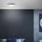 Lightbox LED Wand- & Deckenlampe mit schwarzen Rahmen & warmweißer Lichtfarbe (3000 K) | Ø 34 cm | 2400 lm | Deckenleuchte | LED integriert | 24 W | aus Metall/Kunststoff | in Schwarz/Weiß