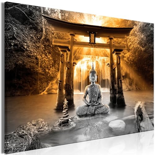 murando HandArt Bilder auf Leinwand 120x80 cm 1 tlg Leinwandbild mit Struktur-Effekt handbemalte Wandbilder mit Gel-Textur Wohnzimmer Wanddekoration Moderne Kunst p-A-0033-b-c