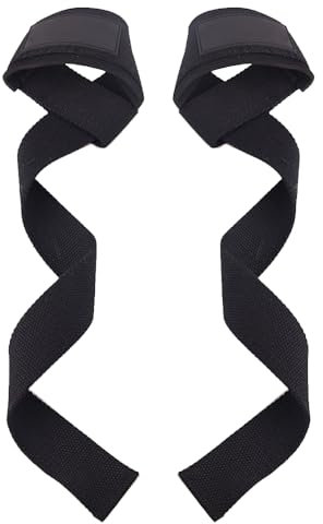 Ram® Weight Lifting Adjustable Straps Non Slip Fitness Padded Cotton Wrist Support With Gel Grips Dumbbell Barbells Deadlift Straps For Gym Bodybuilding Straps