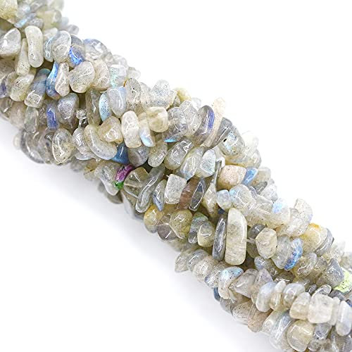 Mini Labradorit Kristalle Perlen Edelsteine Chips Kristalle Trommelsteine Edelsteine Heilsteine Kristall Steine Granulat für DIY Armbänder Ketten Ohrringe Schmuck Machen Crafting 80cm