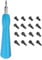 sourcing map Ring Doorbell Screwdriver T6 T15 Torx Double-Ended Magnetic Screwdrivers Bit with 20pcs Doorbell Screws for Ring Video Doorbell Replacement Password Reset, Blue