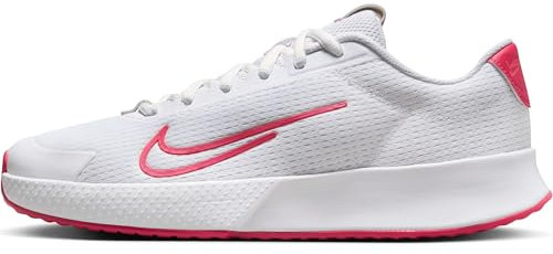 Nike Femme W Vapor Lite 2 HC Tennis Shoe, White/Aster Pink-Hot Punch-Crimson Tint, 39 EU