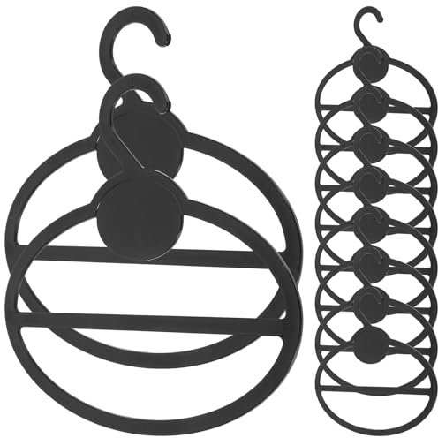 MAGICLULU 40 Pcs Scarf Rack Round Hook Coat Hangers Neckties Hanger Scarf Hanger Scarf Organizer Hijab Hanger Tie Hanging Rack Scarf Storage Clothes Hangers Plastic The Circle Belt