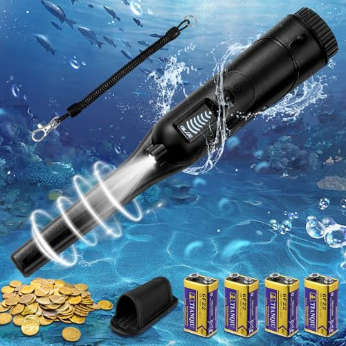 Metal Detector Professionali Pinpointer Portatile - Metaldetector Professionale Rilevatore di Metalli 12 Metri Completamente Impermeabile Sott'acqua Schermo LCD 3 Modalità di Allarme