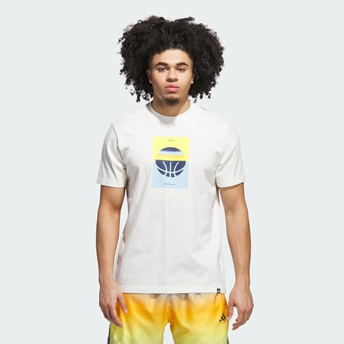 adidas Herren Another Bucket Graphic T-Shirt, Off White, M