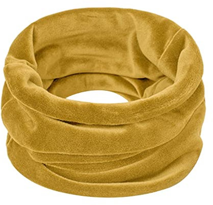 Generisch Protège-nuque d'hiver pour femme et hiver - Velours doré - Coupe-vent - Épais - Coupe-vent, jaune, taille unique