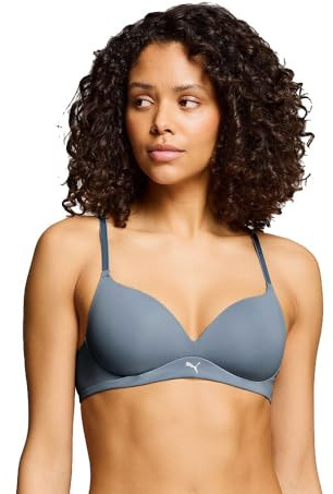 PUMA Damen Soft Padded Bra, Native Blue, 85B EU