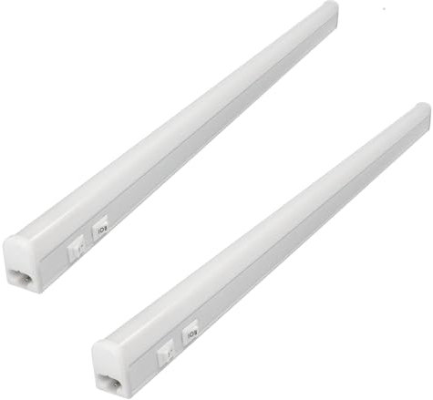 Jandei - Luces para Armario, 14W 1400 Lúmenes, 600mm Luz Blanca CCT (3000K-4200K-6000K) con Soportes y Cable de 1 metro, Perfecto para Mueble Cocina con Interruptor, Conexión Lateral 175-265V, 2 Pcs