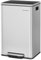 SONGMICS Kitchen Bin 50 L, with 15 Bin Bags, Stainless Steel, Removable Plastic Inner Bucket, with Lid, Handles, Soft Close, Silver LTB595E01