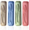 RYHHH 4 Sets Reusable Cutlery Set, 12 Pcs Plastic PP Flatware, Travel Cutlery Set with Case, Compact & Lightweight, Durable & Sustainable, for Travel, Work, School, Picnic, Camping, BBQ or Daily Use