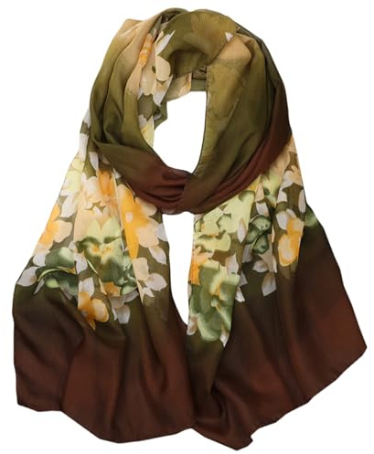 FAIRYGATE Tuch Blumenmuster Halstücher Damen Sommer - Damenschal Musselin Schal Halstuch 45040