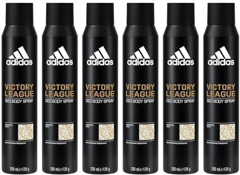 6x adidas Victory League Deo Body Spray dynamisch-würziges Dufterlebnis, mit 48 Stunden Schutz vor Schweiß und Körpergeruch,gegen starkes Schwitzen und Körpergeruch 200ml (6er Pack)