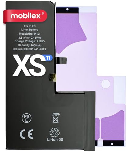 MOBILEX® Batteria per iPhone XS | 2685mAh - OEM | Ricambio interno con adesivo | Chip TI | Capacità originale