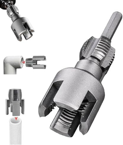 Utensile per il taglio della filettatura interna ed esterna di tubi 2 in 1 aggiornato, strumento per il taglio della filettatura e la riparazione di bulloni angolari (1/2inch,1PC)
