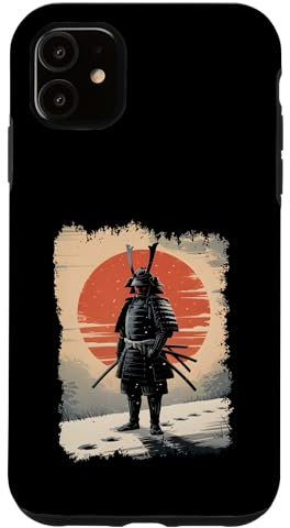 Japan Samurai Warrior Design – Ukiyo-e Style Ink Drawing Case for iPhone 11