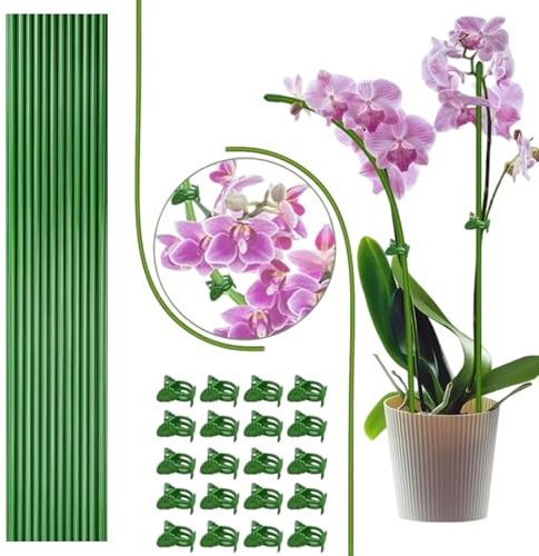 Nuyhadds Gartenstäbe für | Gartenstäbe mit Befestigungen, flexiblen Stäben und Befestigungsklammern für Kletterstäbe von , Tomaten, Erdbeeren, Paprika und Blumen