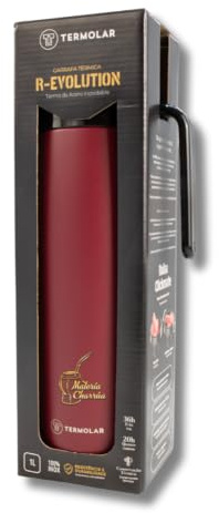 TERMOLAR - Termo R-EVOLUTION 1L con Pico Cebador para Mate y Asa | Termo Acero Inoxidable 304 | Retención Térmica 20H Calor / 36H Frío | Botella Aislante de Viaje Premium para Café o Té (Rosa)