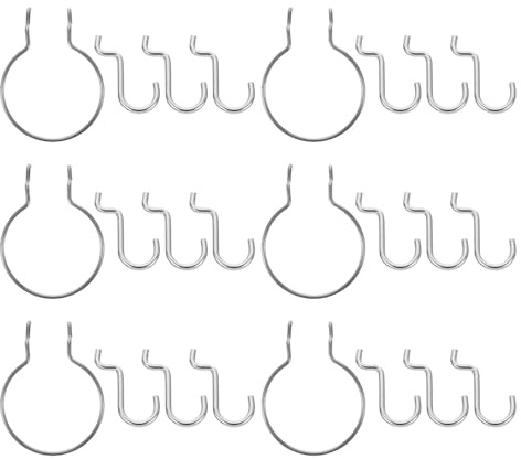 ARTSEWPLY Pegboard Double Wire Hooks for Tool Storage Stable Corrosion-Resistant Pegboard Hooks for Kitchen Garage Workshop Organizers Heavy-Duty Workbench Peg for Garden Tools and Power