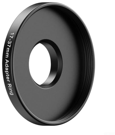 HanOaki Makro-Objektiv-Adapterring 37 mm auf 17 mm für 20-60X mobile Teleobjektive, Aluminiumlegierung Filter Step-Up Ring für Smartphone-Fotografie, kompatibel mit 37 mm DSLR-Filtern und Zubehör