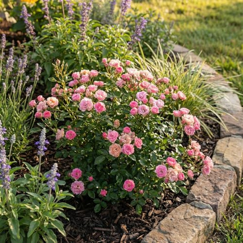 Bloomique - Rosa Lilly Rose - Rosa arbustiva - Piante da giardino - Resistenti all'inverno - Altezza 30-50 cm - Vaso 17 cm