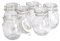 VBS Mini-Bügelglas Einmachglas bauchig 6 Stück ca. 9cm hoch Marmelade Apfelmus Hochzeit Bügelverschluß Glas klar mit Gummidichtung