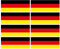 4-prints 8 St. Aufkleber Flagge/Fahne Deutschland, Vinyl (45x18mm)