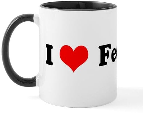 CafePress I Love Feet Mug 11 oz (325 ml) Ceramic Coffee Mug