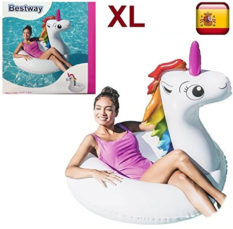 Bestway Flotador Hinchable Unicornio Gigante Diversion Playa o Piscina