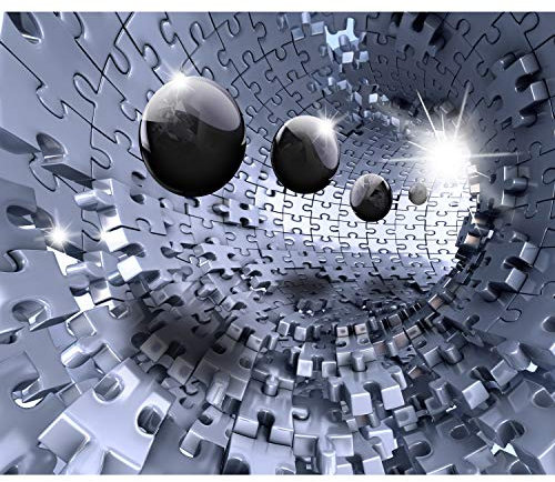 decomonkey Fototapete 3d Effekt Abstrakt 400x280 cm XL Design Tapete Fototapeten Vlies Tapeten Wandtapete Vliestapete moderne Wandbild Wand Schlafzimmer Wohnzimmer Kugeln blau