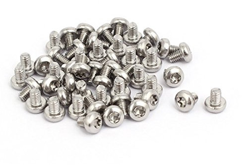 sourcing map M3x4mm Vis à tête ronde Torx acier inox 304 T10 Drive 50pc