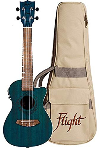 DUC380 Electro Concert Ukulele - Topaz Flight Ukeleles