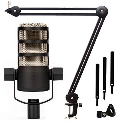 Rode Podmic Microphone professionnel Podcast + trépied Keepdrum MS138