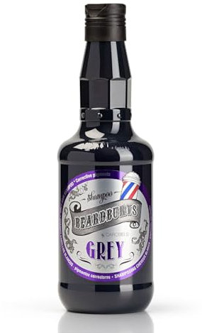 Beardburys Grauhaar-Shampoo für Männer, Anti-Gelbstich-Effekt, verstärkt den natürlichen Grauton, sulfatfrei, feuchtigkeitsspendende Formel, ideal für die tägliche Anwendung, 330 ml