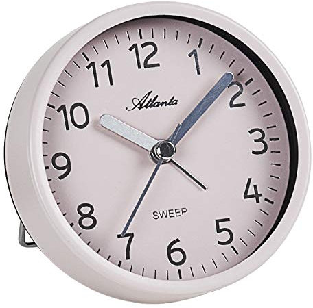 Atlanta Quarzwecker ohne Ticken mit Metallgehäuse Rosa - 2112-17