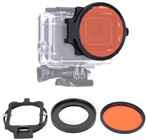 Camera Red Filter Professional Optical Glass Underwater Diving 58mm Red Filter with 16X Macro Lens for Gopro5 Action Camera
