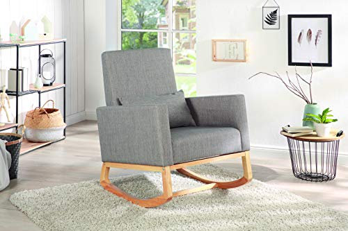 AVANTEX Schaukelstuhl, Polyester, Grau, ca. 74 x 87,5 x 101 cm