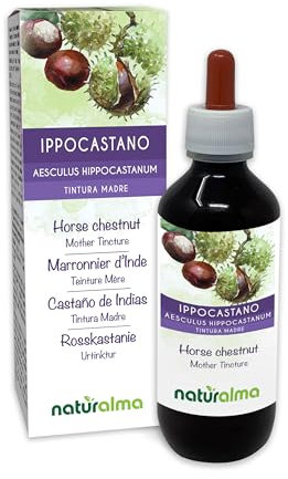 Marronnier d'Inde (Aesculus hippocastanum) écorce et graines Teinture Mère sans alcool Naturalma - Extrait liquide gouttes 200 ml - Complément alimentaire - Végétalien ou végan