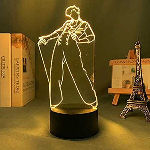 3D Nachtlicht Lampe Geschenk für Fans Schlafzimmer Dekor Licht LED Touch Sensor Farbwechsel Schreibtischlampe