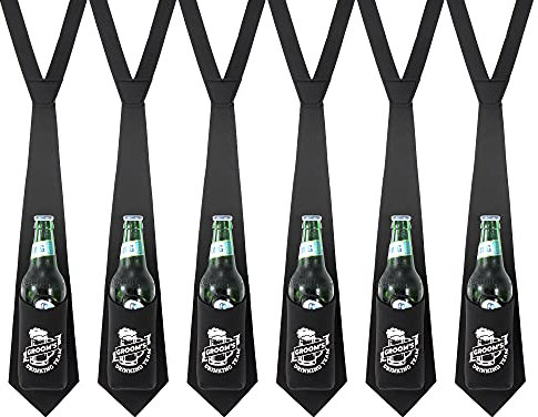 Trauzeugen-Krawatten-Bierhalter (6 Stück) Trauzeugen-Geschenk für Hochzeit I Junggesellenabschied | Trauzeugen-Antragsgeschenke