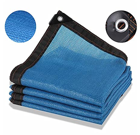 Blue Shade Netting 75% Sunblock Cloth Uv Resistant Net,Greenhouse Covers Net Mesh Tarp,For Protection Kennels Patio Porch Swimming Pool Plants Flowers (10mx14m/32.8ftx45.9ft)