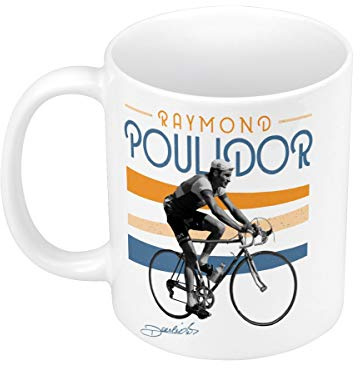 Ceramic Coffee Mug 325ml Raymond Poulidor Retro French Cycling Road Tour