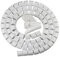Kabelschlauch mit Einziehhilfe Flexibler Kabelkanal für Kabelmanagement und Kabelschutz, Kabelspirale für Flexible Bündelweite, Kunststoff, Ø 28 mm, 2m (2PCS, Weiß)
