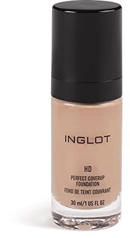 INGLOT HD Perfect Coverup Foundation 74 (LC) Balanced Beige 30 ml | Medium coverage evens skin tone with a matte finish; alcohol-free