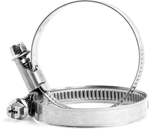 X06AB Lot de 4 colliers de serrage réglables en acier inoxydable pour tuyau flexible 30 mm – 45 mm W2