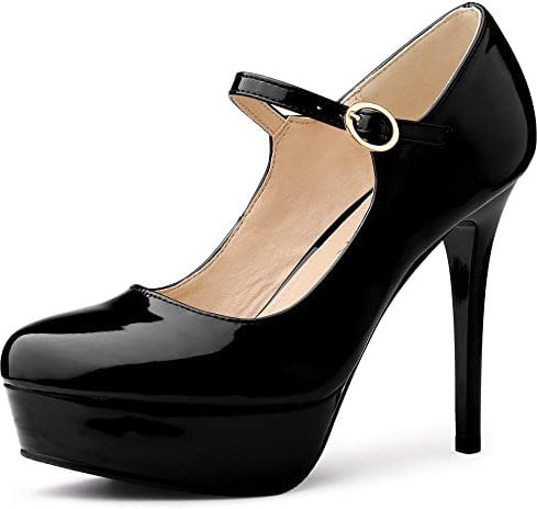 Allegra K Women's Platform Stiletto High Heel Pumps Black 6.5 UK/Label Size 8.5 US