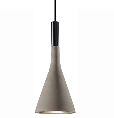 Lampe à suspension en béton de simplicité nordique Lampe à suspension à tête unique en ciment multicolore Lampe à suspension en béton industrielle pour îlot de cuisine Salle de bain Restaurant
