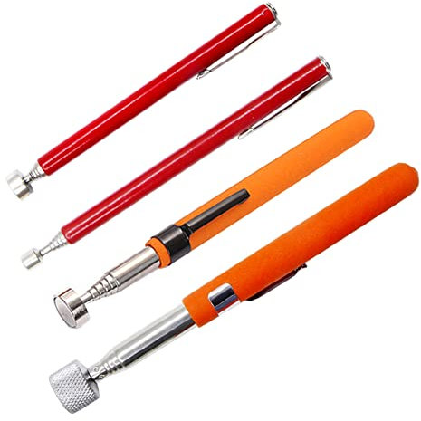 4-teiliges Teleskop-Pickup-Werkzeug-Set, starker Magnetstab für Schrauben, Muttern, Stifte, ausziehbare magnetische Pickup-Werkzeuge, Stangen für Männer, Vater, Geburtstag