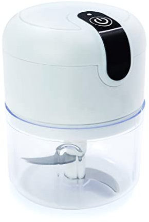 RevolutionLine - Mini picadora de alimentos recargable USB | Cuchilla de acero inoxidable | Cable USB incluido | Capacidad 250ml | Funcionamiento sencillo: poner los alimentos y presionar el botón