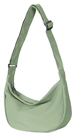 kingsea Women Dumpling Bag, Medium Nylon Crescent Bag, Women Crossbody Bag, Women's Underarm Bag for Traveling, Gatherings
