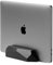 Oakywood Vertikaler Laptopständer, Naturholz, verstellbare Dockingstation, für Geräte bis zu 2 cm Dicke, kompatibel mit Allen MacBook Pro Air iPad-Oberflächen, handgefertigt, schwarz gebeizte Eiche